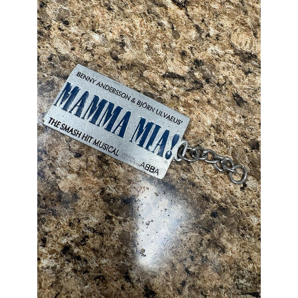 Mama Mia Key Ring chain Play Broadway ABBA Metal Musical NYC Souvenir Stand NY